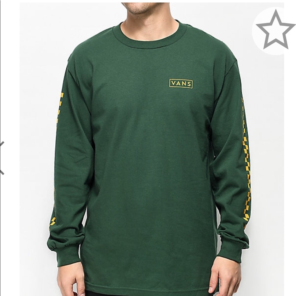 Vans Checkmate Green & Yellow Longsleeve